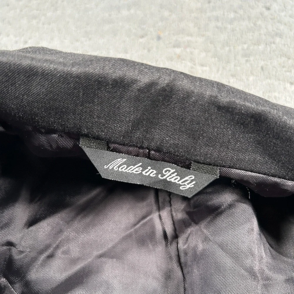 Fusaro Blazer Mens 46 Gray Wool Two Button Single Breasted Made In Italy‎